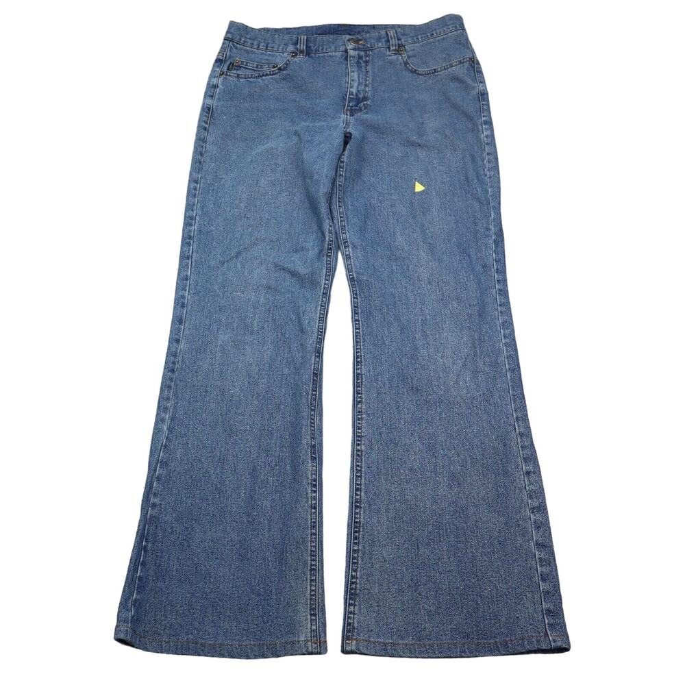 Lauren Jeans Co Pants Womens 12 Blue Mid Rise 5 Pocket Design Flare Leg Jeans